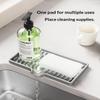 Silicone Soap Holder Self Draining Soap Bar Holder Kitchen Soap Dish Sponge Tray Counter Caddy Organizer For Dish Soap Dispenser