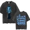 T-shirt Karol G No Me Arrepiento De Sentir Tanto Album Lavate Uomo Donna Moda Stile Musicale Manica Corta Cotone T-shirt Larga