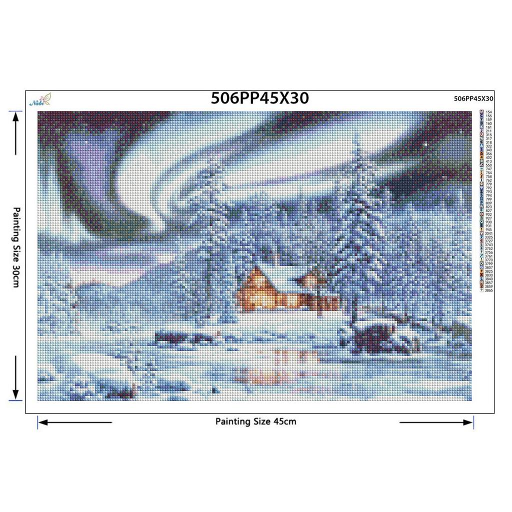 New 5D DIY Diamond Painting "Snow Scenic" Embroidery Full Square Diamond Cross Stitch Rhinestone Painting