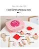 Pink Wooden Princess Makeup Bag Toy Set for Girls