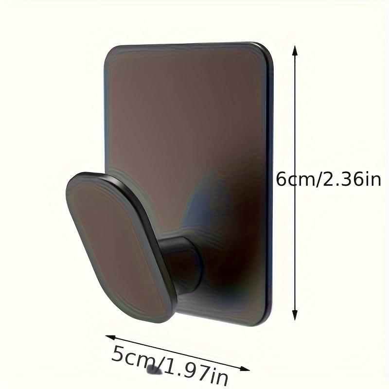 [Matte Black Hooks] 4pcs Adhesive Hooks - Towel/Coat Hooks - Matte Black, Stainless Steel Wall Hooks Stick On Bathroom or Kitchen