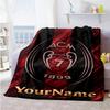 Ac Milan Customize Text Blanket Throw Customizable Blanket Soft Warm Cozy Versatile for Chair Seaside Nap Livingroom for All Occasions