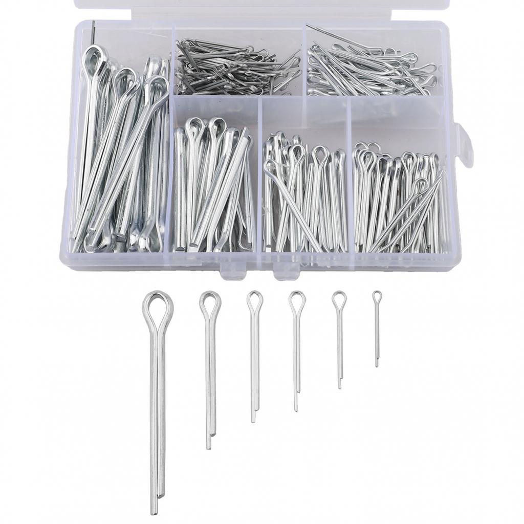 230PCS Cotter Pins Hairpin Pins Spring Cotter Screw Retaining Pins Locating Pins