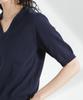 Nano Universe TEKNICO GIZA Cotton Compact F V-Neck Knit, Women's, 090, Pink, 669-5122313