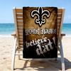 Custom Name Beach Towel Orleans Saints Logo Beach Towel, Soft Microfiber, Gift for Her/Him, Birthday, for Pool, Beach, Travel, Fan gifts