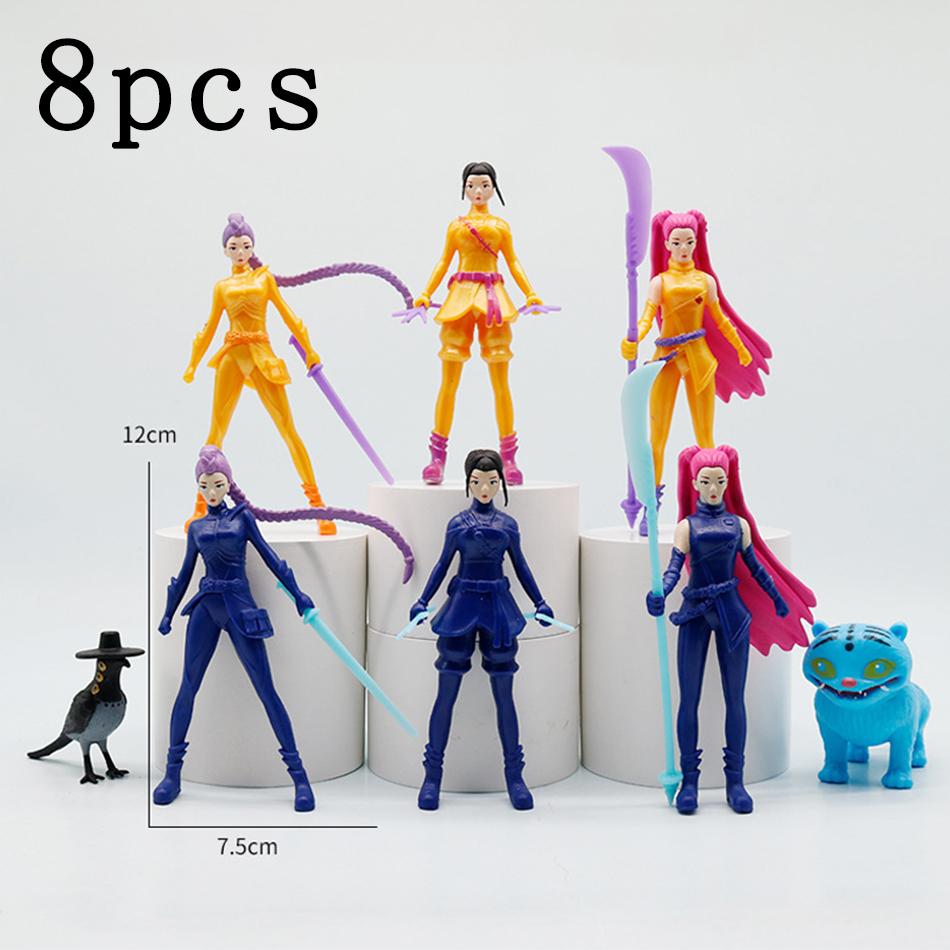 NEW Kpop Demon Hunters Figure Cartoon Hunters Tiger Rumi/Mira/Zoey Action Figure PVC Desktop Decoration Model  Toy Gift
