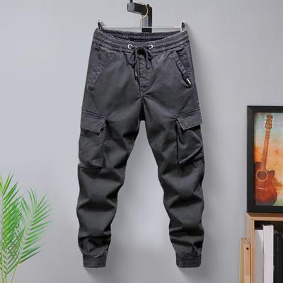 Women Cargo Pants with Multi Pockets Elastic Waist Ankle-banded Plus Size Loose Solid Color Outdoor Trousers for Camping Hiking Travel