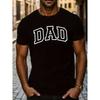 DAD Pattern Men's Casual Short Sleeve Crew Neck T-shirt, Summer Outdoor