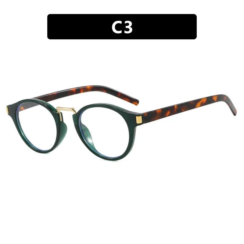 Men Women Fashion Round Frame Ordinary Glasses Retro Full Frame Optical Glasses High Definition Anti Blue Light Optical Glasses