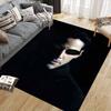 Keanu Reeves Flannel Printed Carpet, Home Sofa Decoration for Living Room & Bedroom, Non‑Slip Play Flannel Floor Mat for Game Room