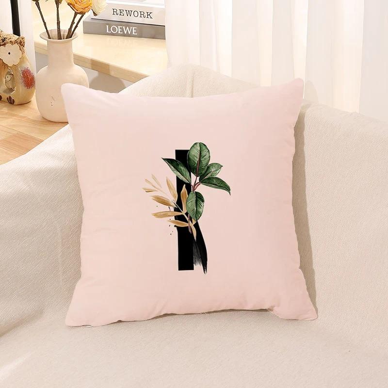 Letter Printed Pillow Case, Living Room Sofa, Office Seat Cushion Cover, Bedroom Dormitory Bedside Home Decoration Pillow Case