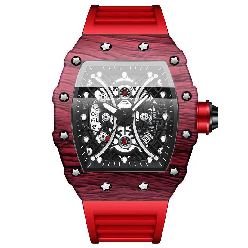 Top Brand Explosive Watch Men s Silicone Wine Barrel Luminous Fashion Sports Watch