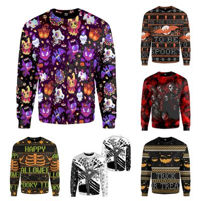 New Men's Round Neck Sweatshirt To Come and Flow Fashionable 3D Digital Tattoo Printed Top