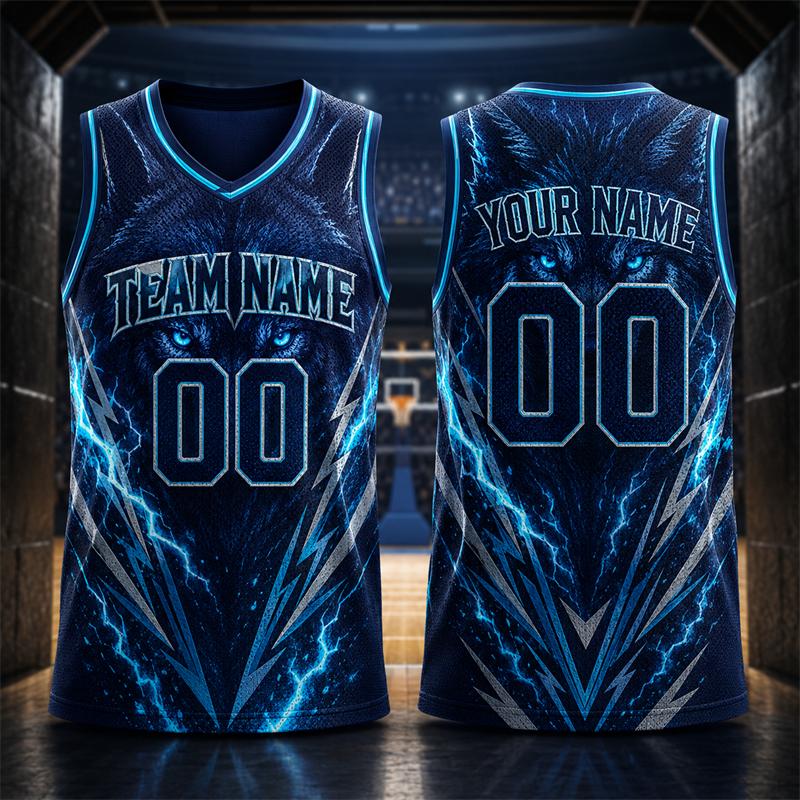 Trendy Animal Graphic Basketball Jersey For Men Custom Name Team Name Number Sports Tank Tops Loose Breathable Team Uniforms