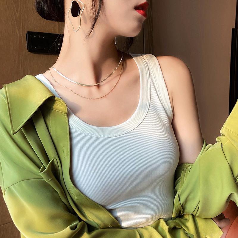 

White Women s Summer Ribbed Knit Tank Top - Sleeveless Camisole for Layering and Outerwear One Size сірий колір