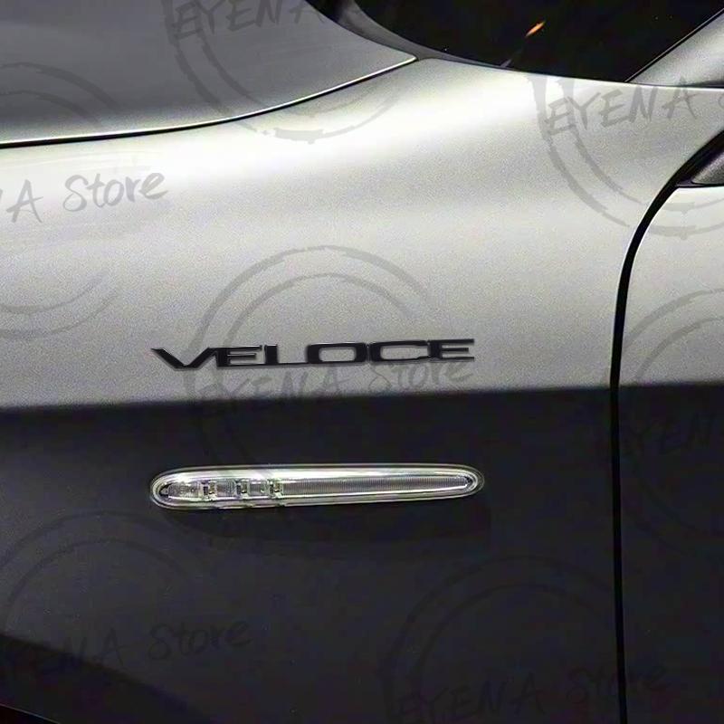 VELOCE TI Logo Schriftzug Metallplakette Aufkleber Auto Heckklappe Karosserie Emblem Für Junior Giulietta Tonale Giulia Stelvio GTS Sportiva