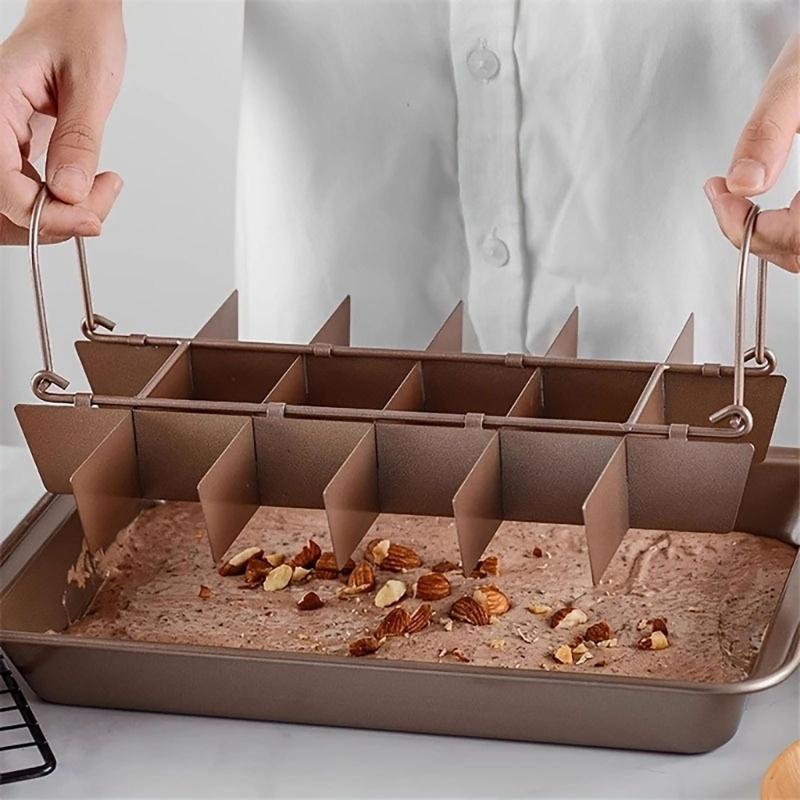 18 Compartment quadrilateral Cake Pan Removable Dividers Uniform Heat Distribution Carbon Steel Cookware For Celebration Items