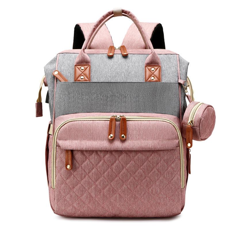 Mummy Backpack: Large Capacity, Lightweight Folding Bed & Diaper Bag