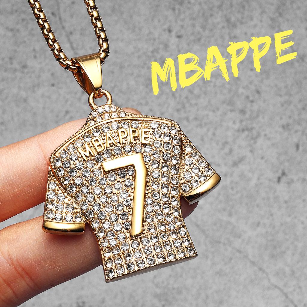 Messi Cristiano Ronaldo Neymar Haaland Football Jersey Man Necklaces Stainless Steel Pendant Chain Jewelry Gift Wholesale
