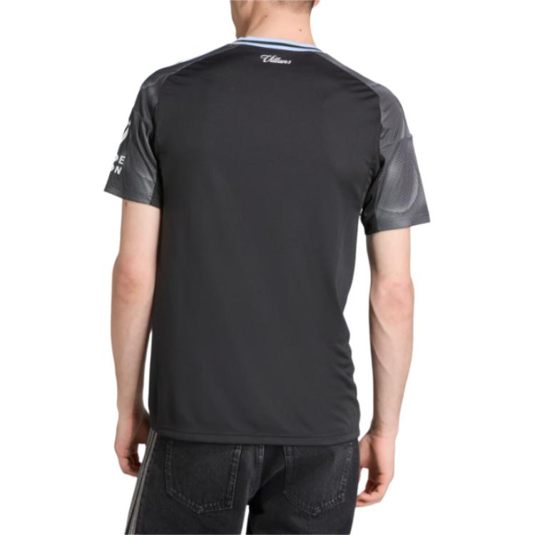 adidas Aston Villa FC 25/26 Away Crew Neck Moisture-Wicking Short Sleeve Football Shirt Men Tops JN8053