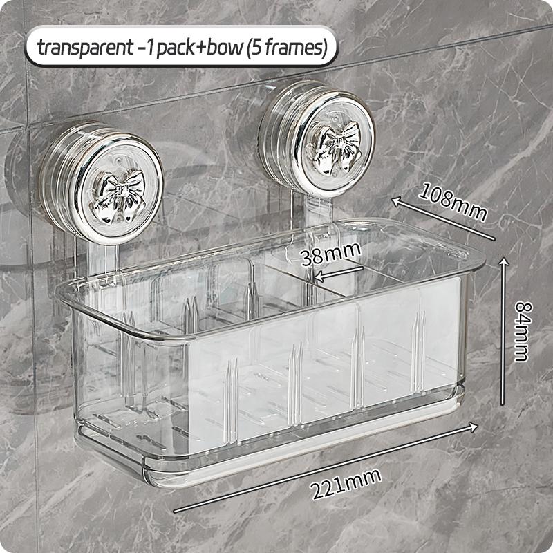 Bathroom Shelf Cosmetics Storage Rack Suction Cup Non Perforated Wall Mounted Storage Box Household Storage
