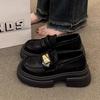 British style platform small leather shoes women's spring and autumn French Mary Jane single shoes 2025 new one-pedal muffin loafers