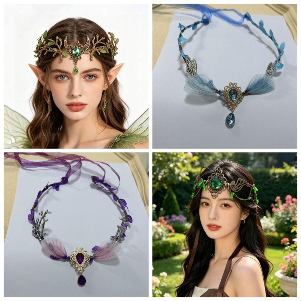 Fantasy Jewelry Elf Tiara Forest Theme Fantasy Headpiece Fairy Headband Outdoor Photo Shoots