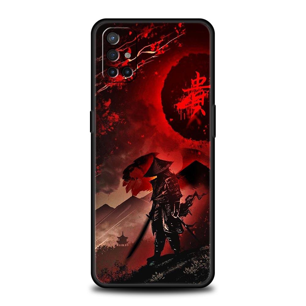 Painting Japan Samurai Art Phone Case For OnePlus 12R 9R 12 11 10 Pro 9 8 7 7T 8T 10T 9RT Nord 2T N10 N200 CE 2 5G Black Cover