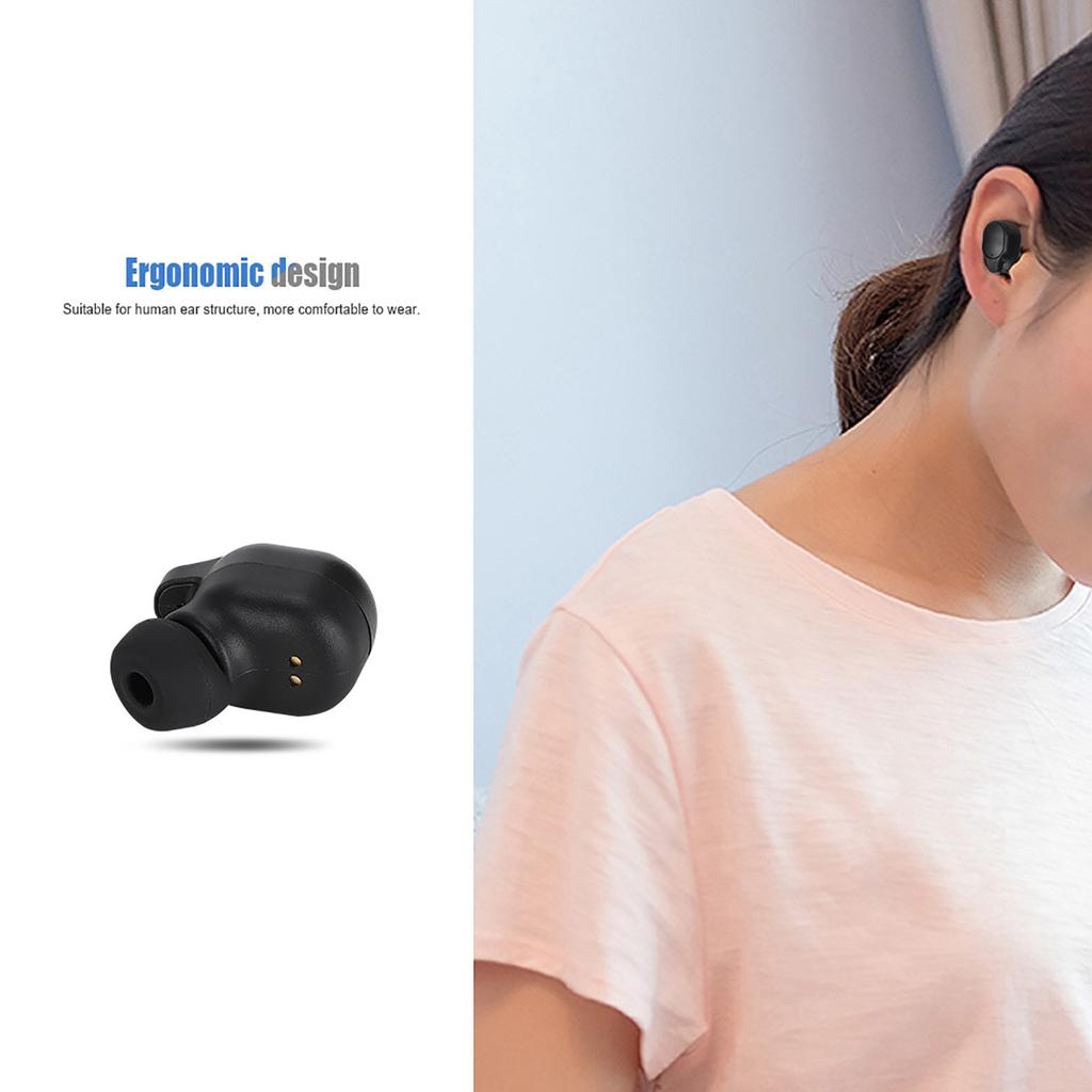 Smart Wireless Bluetooth 5.0 Single Ear Translation Headset Earphone with Charging Box