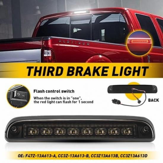 

For 1999-2016 Ford F-250 F-350 F-450 Smoked LED 3rd Third Brake Light Cargo Lamp