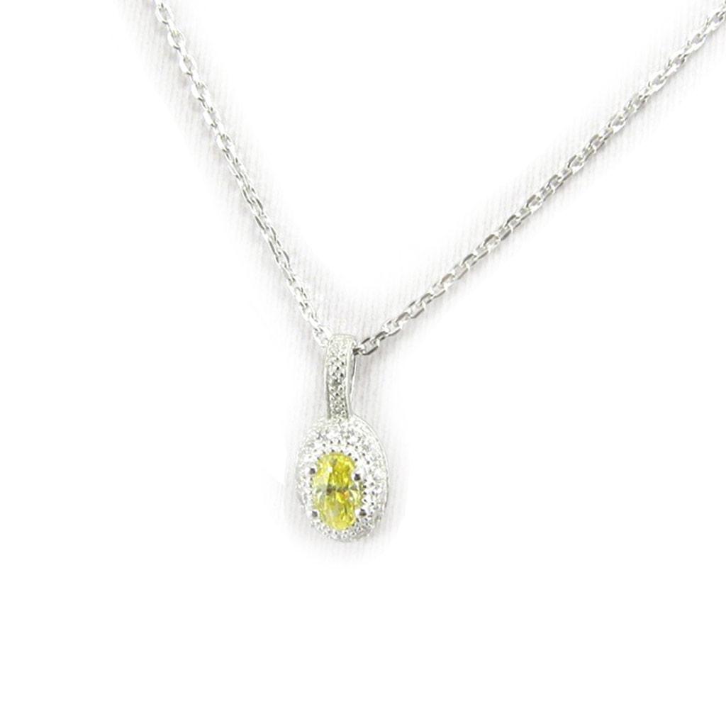 Altesse [L2946] - Collier Argent 'Scarlett' jaune topaze