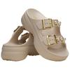 Crocs Classic Cloud Comfort Decorative Slide Sandals Women Sandals Beige Gold 215573-2TC