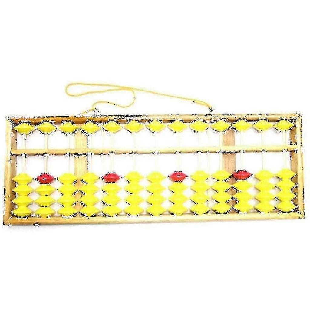 Chinese Abacus 13 Column - Wooden Soroban Tool for Mathematics Kids