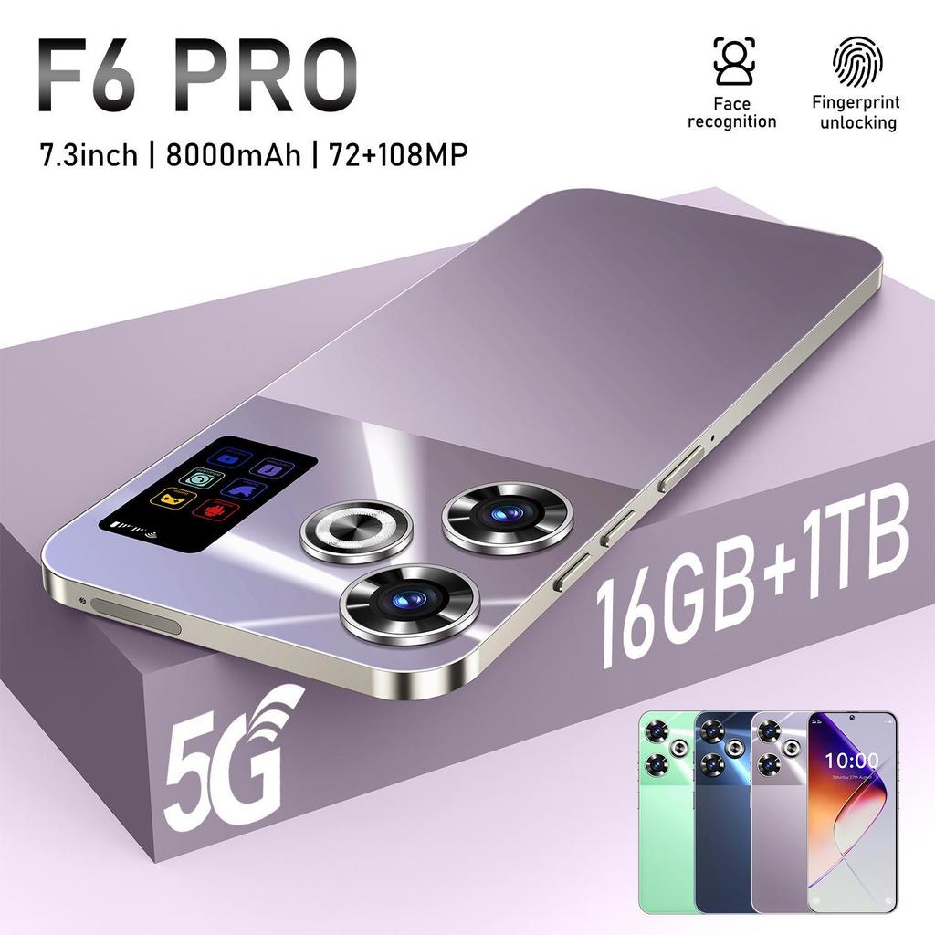 2025 F6 PRO Smartphone: 16+1T Memory, Cross-border, All-in-One Smart Device