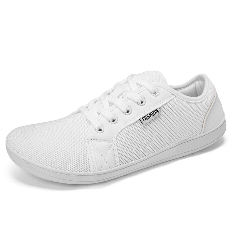 

Cross-border Men s Mesh Wide Toe Barefoot Casual Plus-Size Wide Last Sports Shoes 37 белый