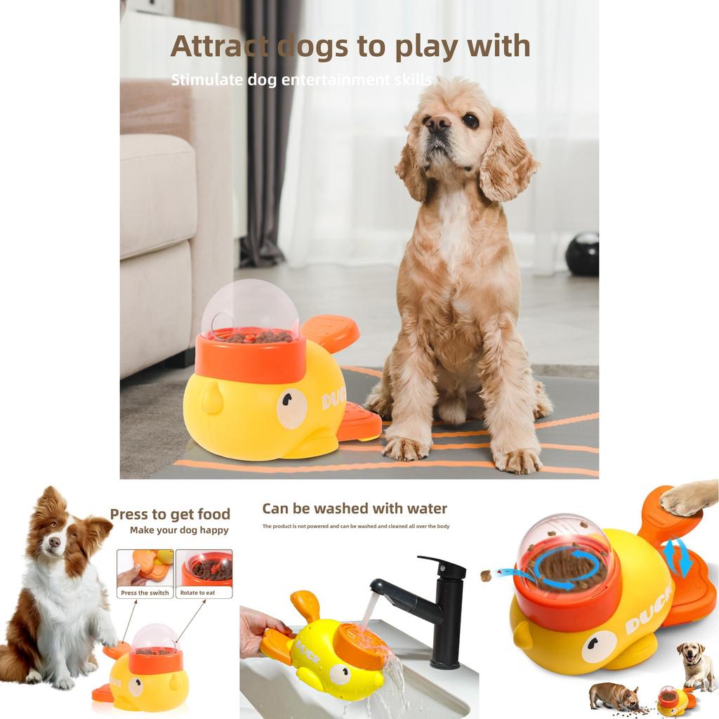 Material ABS Distribuitor Automat de Hrană pentru Pisici și Câini cu Design de Jucărie