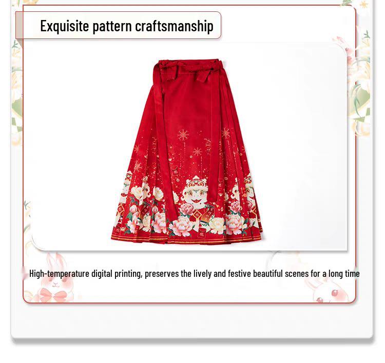 Girls' Ming Dynasty New Year Princess Tang Suit Dress for Autumn/Winter