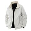 Solid Color Vertical Lapel Work Jacket for Men's Spring and Autumn New Loose Windproof Casual Jacket for Men