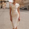 Abito estivo a balze nuovo stile per donna, elegante abito bodycon attillato