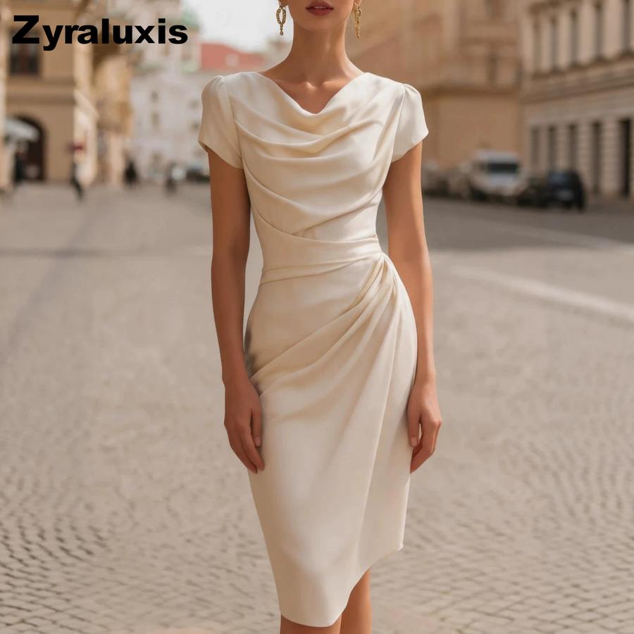 Abito estivo a balze nuovo stile per donna, elegante abito bodycon attillato