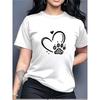 Love Paw Print Women's T-Shirt Stylish and Comfortable Top Is The Perfect Gift for Family, Friends or Office Colleagues with A Cute Graphic Design