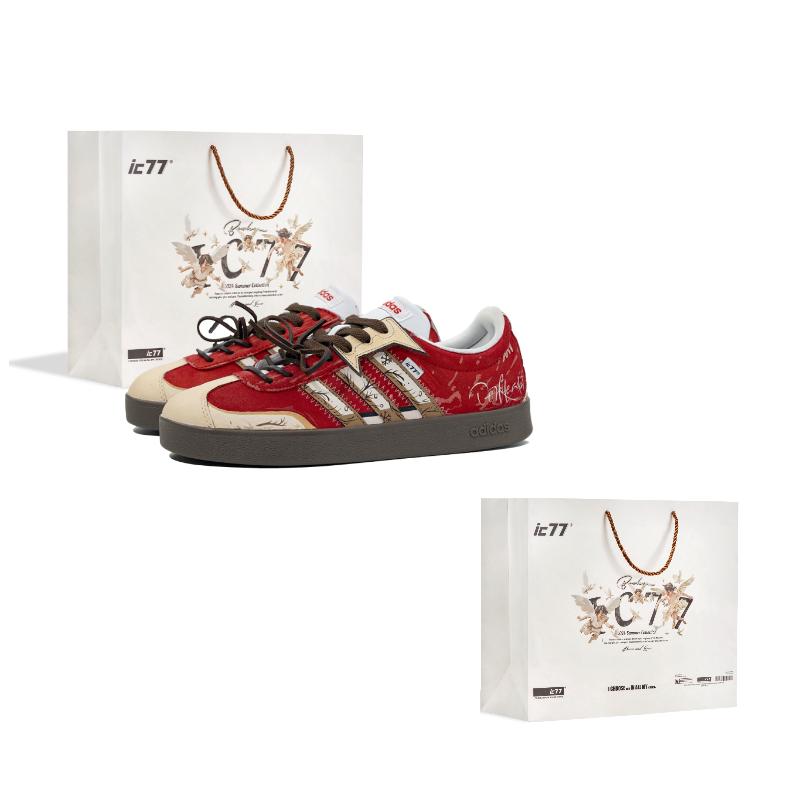 Adidas Neo Vl Court Classic Ic77 Shopping Bag, Graffiti Letter Slip Resistant Abrasion Resistant HQ1802(Team623--BOX) 36⅔