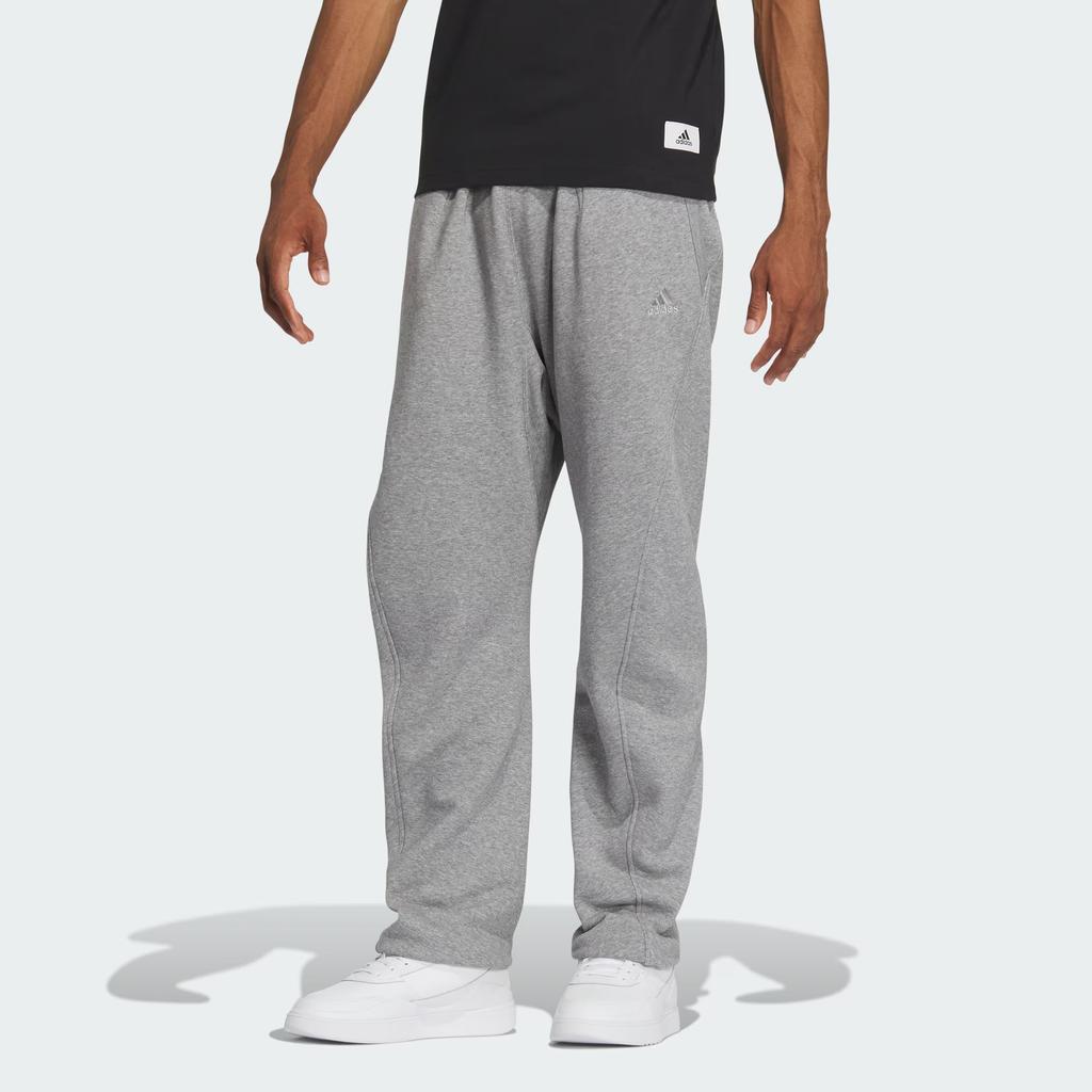 New Adidas Knitted Sweatpants Men Medium Heather Gray IX6817