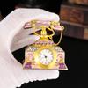 New clock landline enamel color jewelry box metal handicrafts ring necklace jewelry storage box home decoration