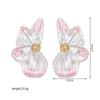 18K Gold 3D Enamel Gradient Flower Earrings: Luxurious Design for the New Year