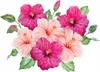 Set of Decorative Stickers for Children - Hibiscus