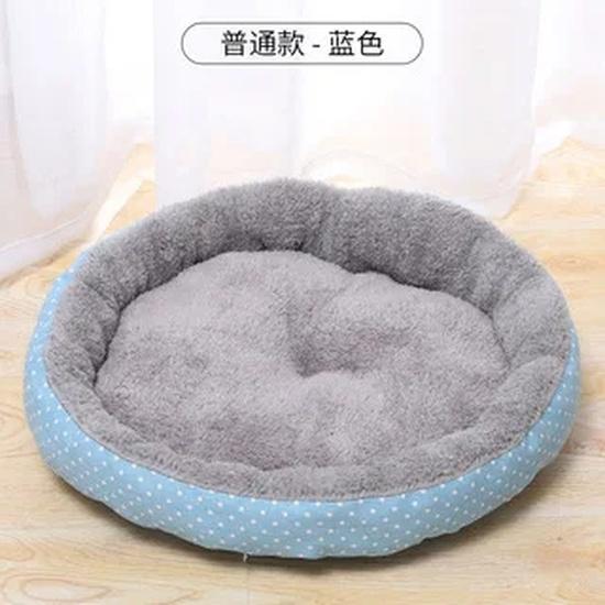 Round Dog Bed House Dog Mat Long Plush Cats Nest Dog Basket Pet Cushion Soft Warm Sleeping Pets Supplies All Seasons Universal