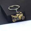 Motorcycle Charm Keychain Wear-Resistant Portable Key Fob 3D Metal Motorbike Keyring for Men