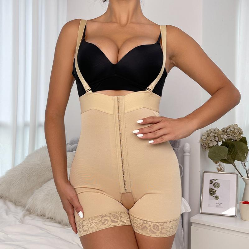 Hottie skrittløs kroppsformende plagg i ett stykke Korsett med høy midje Button-down Magekontroll Bukser Rumpeløftende kroppsformende bodysuit