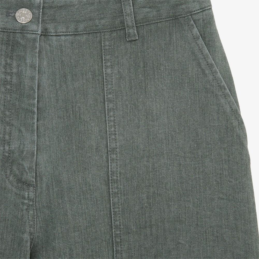 [lacoste] Women's Straight Fit Fall/Winter Denim Cropped Pants HF571E-55NE9F